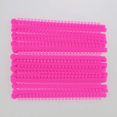 Assorted Dental Ligature Elastic Rubber Ties Orthodontic Bands for Braces Brackets (PINK(3#))