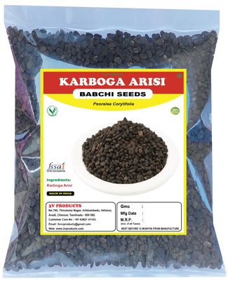 3V PRODUCTS Karboga Arisi (Raw) Babchi Seeds | Psoralea Corylifolia 100g