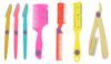 Ear Lobe & Accessories 3pcs Eye Brow Razor + 3pcs Hair Cut Styling Razor Comb + 1 pcs Men Shaving Disposable Razor view 1