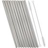 Okuna Outpost 10 Extra Wide Boba Straws with 2 Cleaning Brushes, Reusable Metal (12 Pieces) view 3