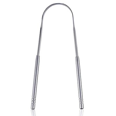 HouChanges Tongue Scraper Stainless Steel,Tongue Cleaners Fresh Breath Restored Taste U Shape(1 Count(Pack Of 1))