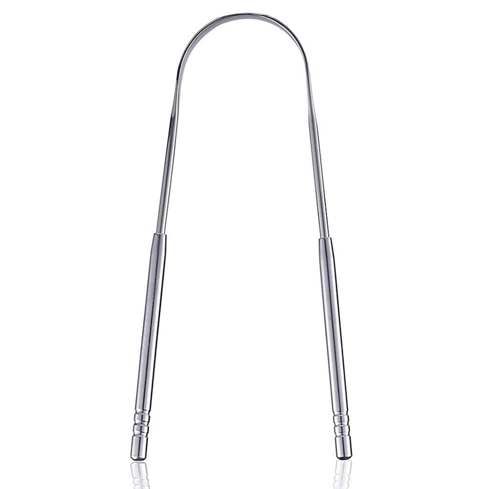 HouChanges Tongue Scraper Stainless Steel,Tongue Cleaners Fresh Breath Restored Taste U Shape(1 Count(Pack Of 1))