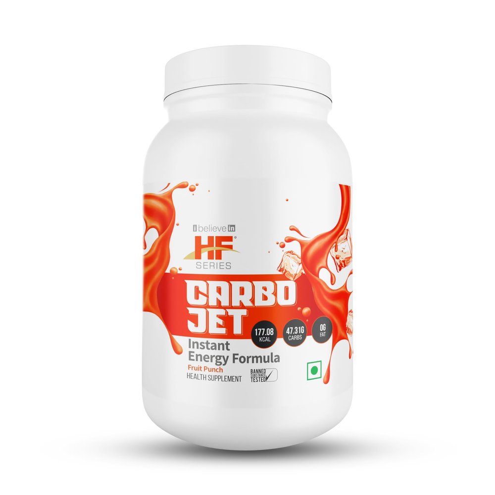 HF Series Carbojet Intra, Post Workout Carb Powder | Increase Energy, Build Muscle, Recovery, Hydration (Gluten Free)|1kg|Flavour-Tangy Orange