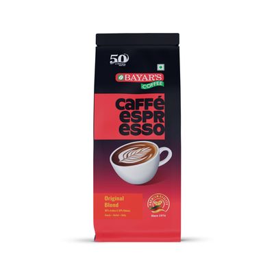 Bayar's Coffee Caffe Espresso Original Blend 100% Coffee Powder 250g | Aero Press Filter Grind Size | Authentic Blend with 80% Arabica & 20% Robusta | Freshly Roasted & Ground for Rich Aroma & Taste