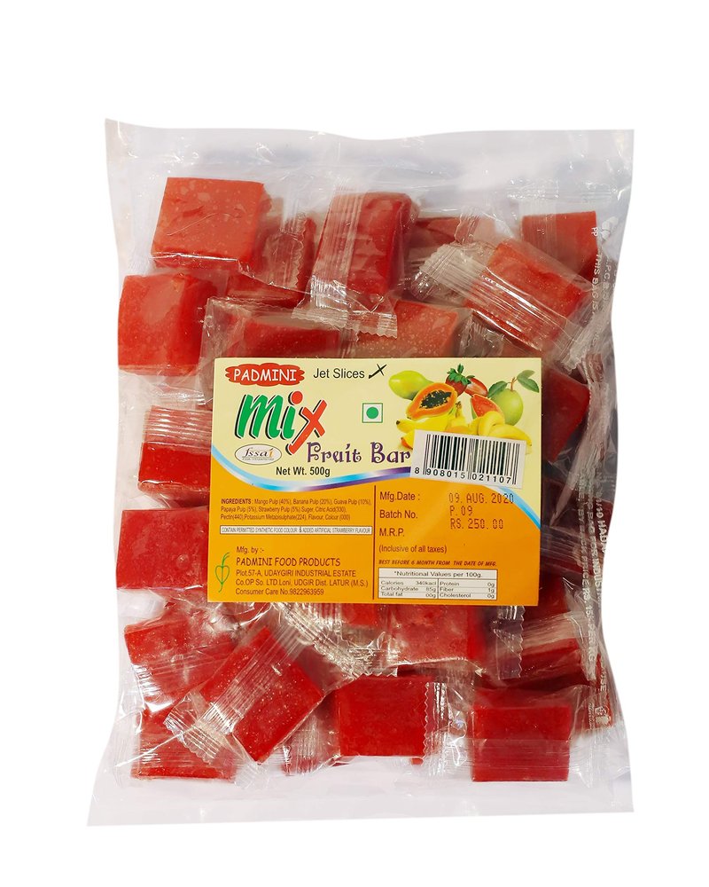 PADMINI's Mixfruit Bar Toffee 500g (Mixfruit papad)