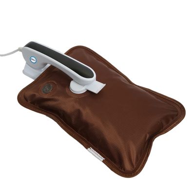 Olex Premium Electric Hot Water Bag | Dual Insulation Silicon Technology | 6 Layers of Protection | Clip Charger with Auto Cut-Off (Brown)