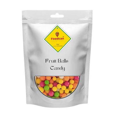 Foodcan Fruit Balls Candy (Multi Color & Fruity Flavor), 400 Gram
