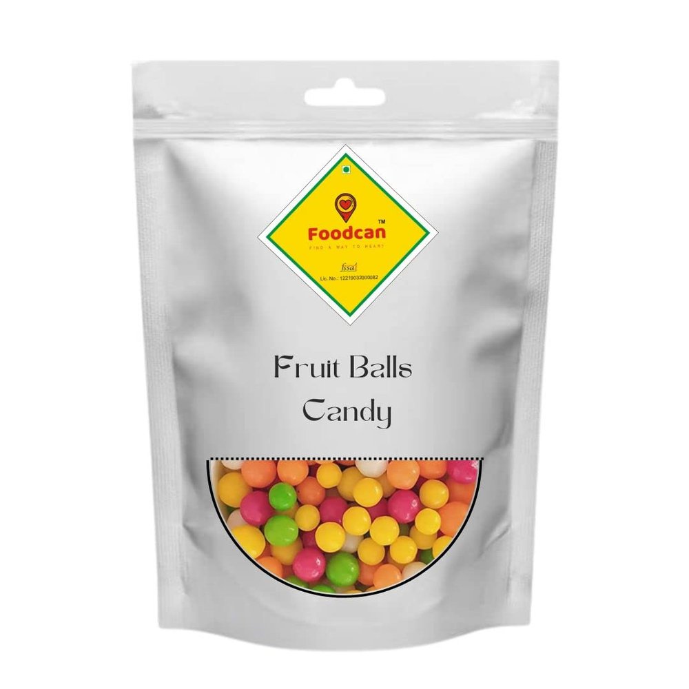 Foodcan Fruit Balls Candy (Multi Color & Fruity Flavor), 400 Gram