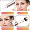 Eyebrow Hair Remover, Painless Precision Eyebrow Trimmer Brows Epilator Eye Brow Facial Face Razor for Face Lips Nose Facial Hair Removal with LED Light for Women Men, Gold view 3