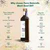 Farm Naturelle Black Seed Oil (Kalonji) - 100ml | Pure & Natural | 100% Cold-Pressed, High Thymoquinone | Help in Stronger Hair & Smoother Skin view 3