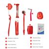 Boxed Portable Orthodontic Care Kit Orthodontic Toothbrush Kit for Braces for Orthodontic Patient Travel Oral Care Kit Dental Travel Kit Interdental Brush Dental Wax Dental Floss (8 Pcs/Pack)-Red view 3