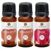 Aatiutik Essential anti Bacterial Aroma Oil Diffuser for Home Electric and Tlight Diffuser | Home fragrance | Sandalwood & Rose Aroma Oil Diffuser for Home Office Spa Hotel - set of 3, 15 ML Each