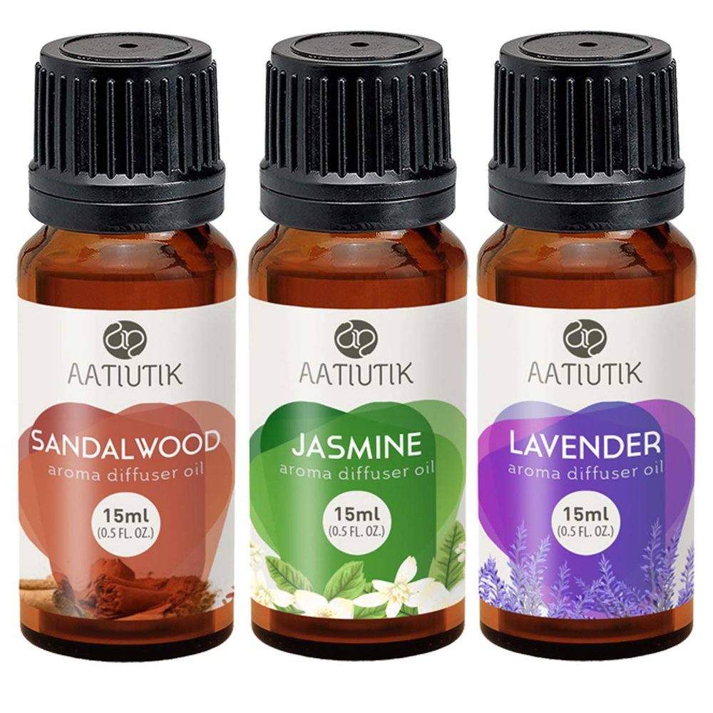 Aatiutik Aroma Diffuser for Home Electric & Tlight | Sandalwood Jasmine Lavender Set of 315ML | Essential Oil Air Indian Home Fragrance Products | Room Freshener Aroma Diffuser Oil Electric