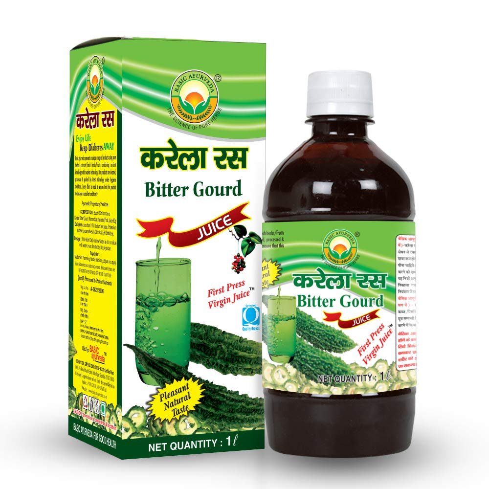 Basic Ayurveda Natural 100% Organic Herbal Juice | All Types of Health Problems | Ayurvedic Juice Good for Health | Herbal Is Futures. (Basic Ayurveda Bitter Gourd (Karela) Juice 1000ml)