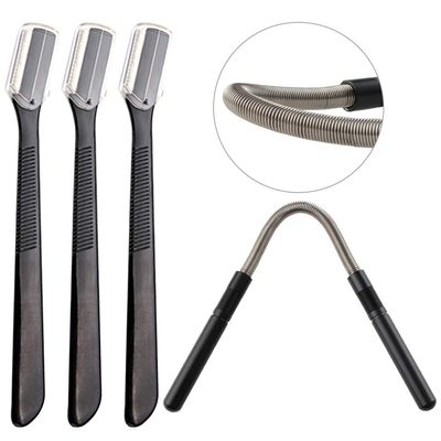 Legendog Hair Remover Portable Stainless Steel Women Quick Face Hair Spring with 3PCS Eyebrow Razor