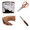 BREEPREE Full Body Hair Removal Waxing Kit Combo- Chocolate Wax (600 g) Tin Can + Non-Woven Brown Waxing Strips (30) + Wax Applicator Knife and Multipurpose Kitchen Household and Garden Scissor view 1