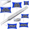 G.S Fine Tip Tweezers Stainless Steel Pro Eyelash Extension Hair Remover Tweezer L-Shape Tip With Non Slip Handle ELT-05 view 2