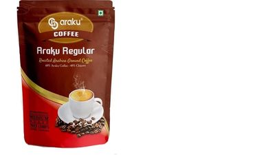 ARAKU Ab Arabica Filter Coffee - 60:40 Powder (2x200g) - Organic Strong Coffee, Bag