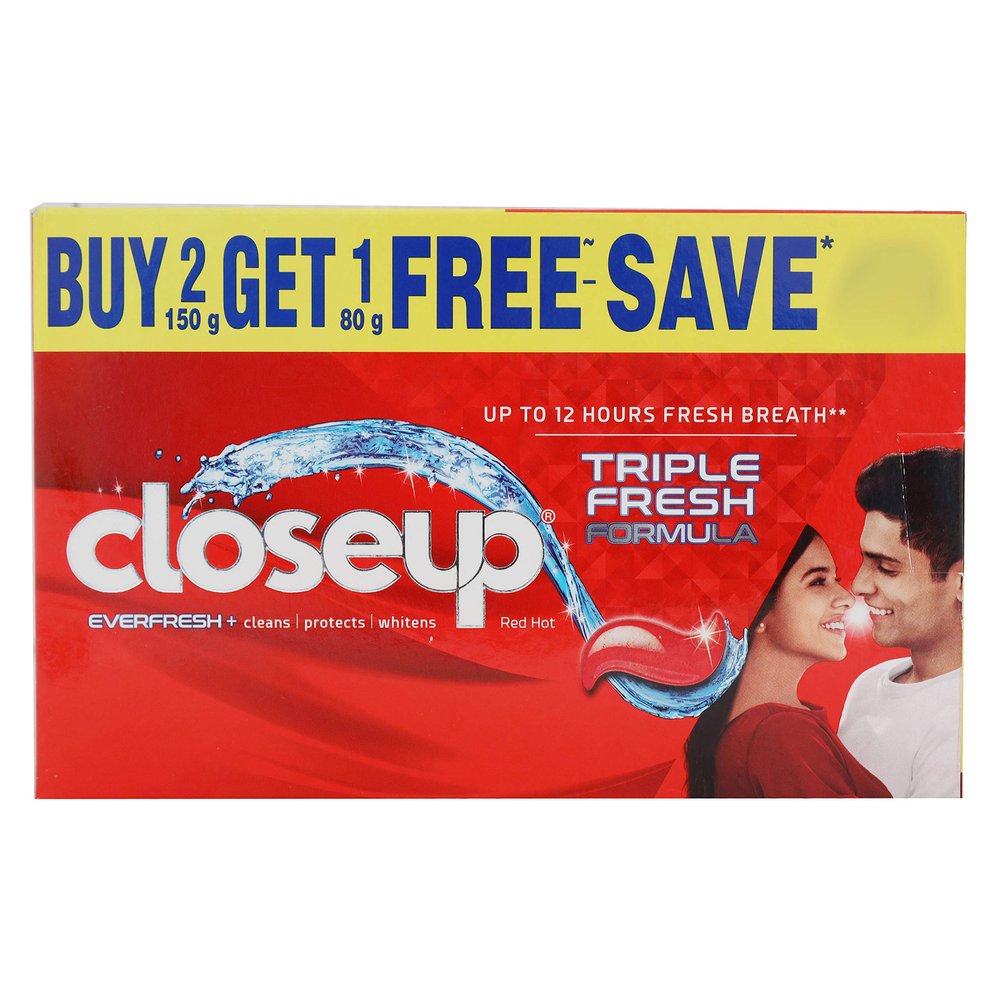 Closeup Everfresh Red Hot Toothpaste - 150G - Freshness, Fresh Breath, Longlasting, Bad Breath