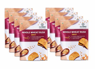 Nutribee 100% Whole Wheat Atta Rusk | Refined Sugar-Free | Healthy Diet Toast | No Maida and Sugar | No Preservatives | 1.6kg