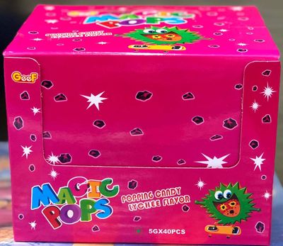 CAPTAIN Geef Magic Pop Lychee 5 Gram 40Pcs