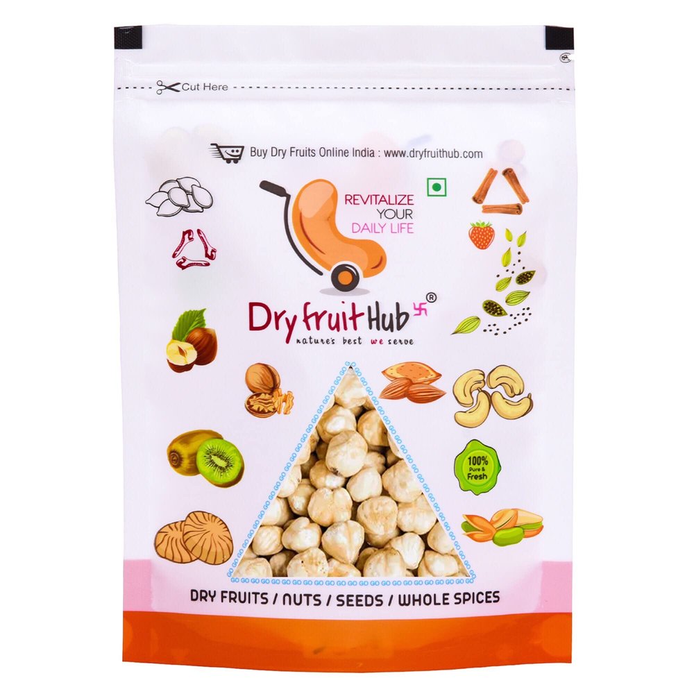 Dry Fruit Hub Turkish Hazel Nuts 100g Without Shell | Whole Natural Hazelnuts Dry Fruits | Crunchy, Fresh & Unsalted | Perfect For Snacking & Baking