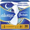 Always Infinity Feminine Pads for Women, Size 4 Overnight, with wings, unscented, 38 Count view 1
