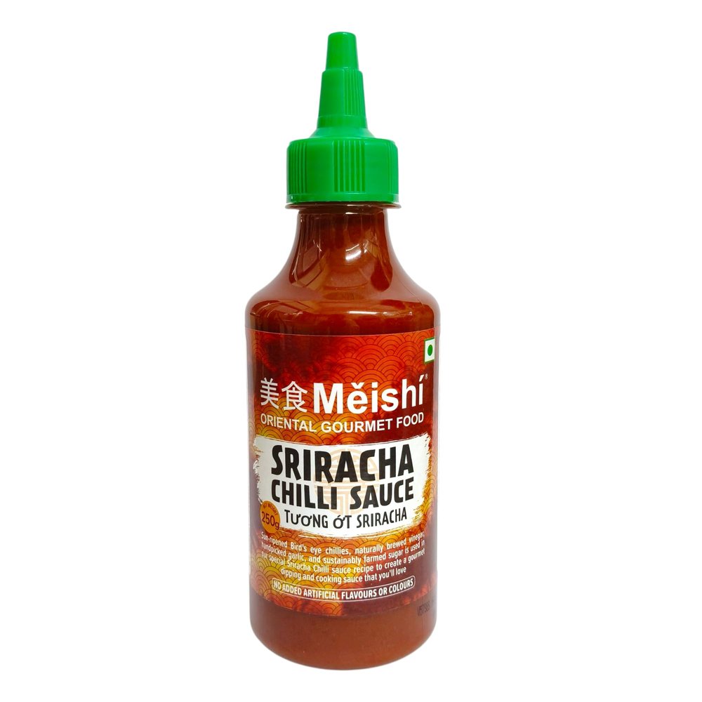 Meishi Sriracha Chilli Sauce | 250g | Medium Hot | Tangy Garlic Chilli Flavor