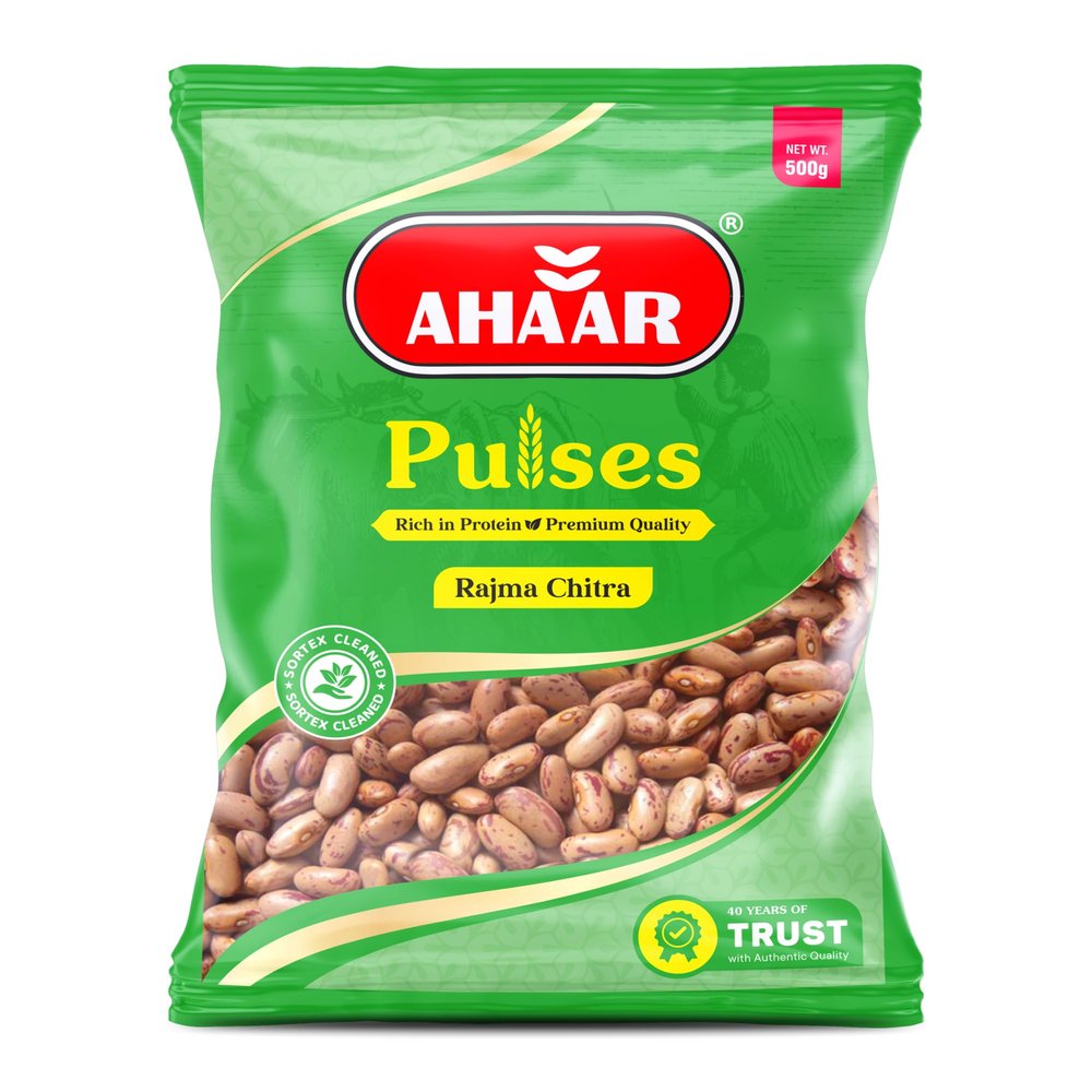 Ahaar Premium Nutritious rajma Chitra 2 Kg (500g X 4 Pack)