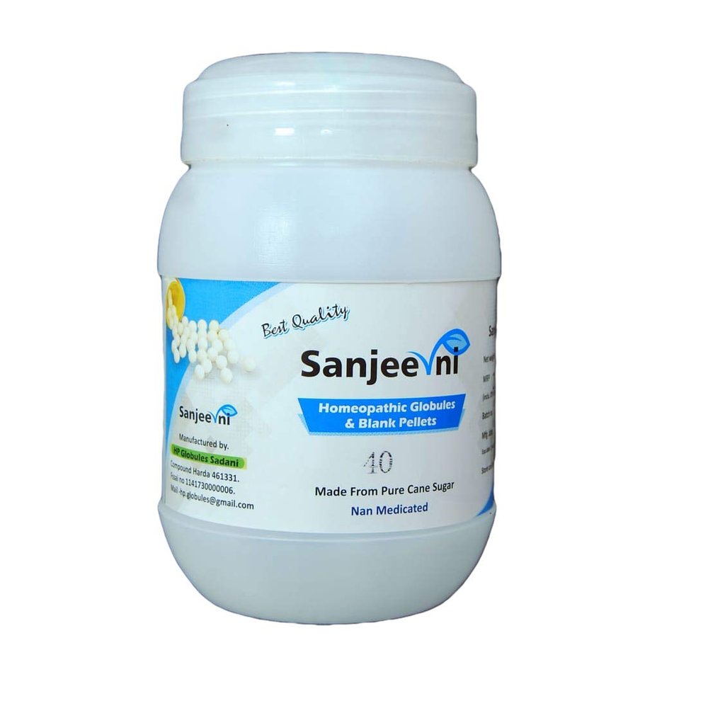 Sanjeevani globules blank Sugar pellets plain Balls 450 Grms (Size 40)