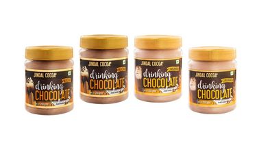 JINDAL COCOA Combo of Drinking Chocolate Mocha 200 Gm | Drinking Chocolate Cinnamon 200 Gm | Pack of 4 | 100% Vegetarian | No Artificial Colors & Preservatives | No Trans-Fat