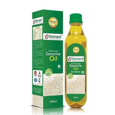 6th Element Sesame Oil Cold Pressed |Til Ka Tel |Cold Pressed Sesame Oil - The Ideal Massage Oil (500 ml)