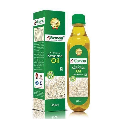 6th Element Sesame Oil Cold Pressed |Til Ka Tel |Cold Pressed Sesame Oil - The Ideal Massage Oil (500 ml)