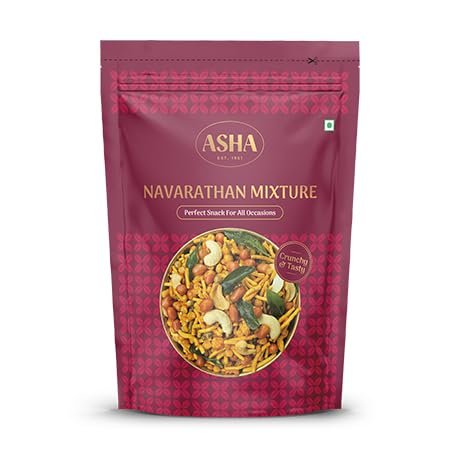 Asha Sweets 500g Navaratna Mixture | Ready to Eat Special Authentic Indian Namkeen for Tea Time | Made with Premium Fresh Ingrident | Chai Time Namkeen Combo Pack