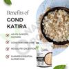 Namo Organics Gond Katira Pure - 250 Gm | Cooling Properties | 100% Natural Superfood Edible Gum view 3