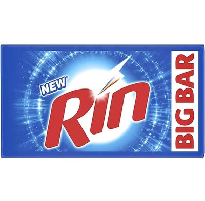 RIN Detergent Bar - 250 g (Pack of 4) With a laundry brush