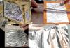Being Marwari Chandi Vark/German 100% Pure World's Finest Silver Leaves - 20 Leaves view 4