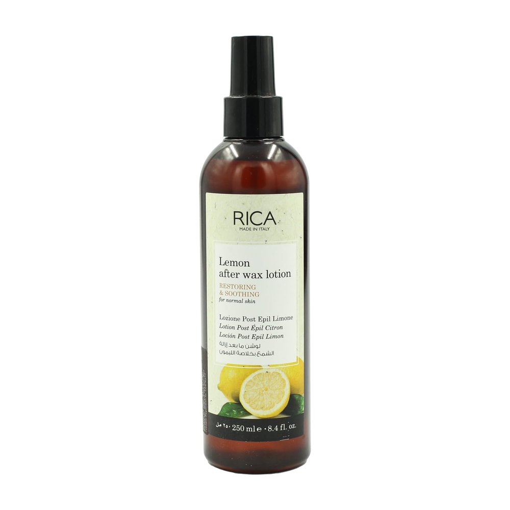 Rica Lemon After Wax Lotion for Normal Skin with Sun flower Oil, Jojoba Oil & Vitamin E - 250ml