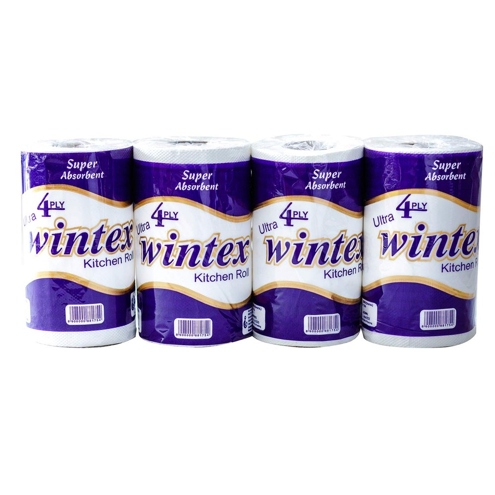 Wintex ULTRA 4 Ply Kitchen Paper Towels/Rolls (White) (Set of 8 Rolls)