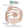 2020 New Wollet Magnetic Copper Ring Adjustable Size for Arthritis for Women Men Magnetic Therapy Ring with Strong Magnets Healing Copper Ring (CPR-0130R, 57.5mm) view 2