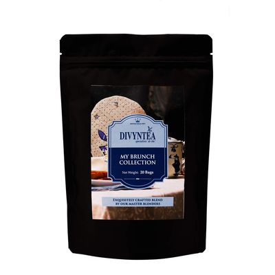 DIVYNTEA Pure Natural My Brunch Cloth Tea Bags Loose Leaf Detox Tea for Tea Party (20 Tea Bags, Assorted)