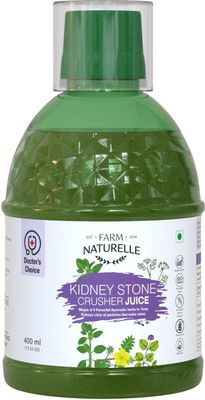 Farm Naturelle 100% Herbal & Pure Healthy Kidney Stone Cleaner Juice 400Ml + Free 55 Gm Cinnamon Infused Forest Honey