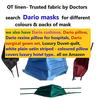 DARIO Pure Cotton Surgical face mask 2-Layer 9"x7" (Qty 2) Washable Reusable Autoclave, OT Linen Trusted by Doctors (Black) view 3