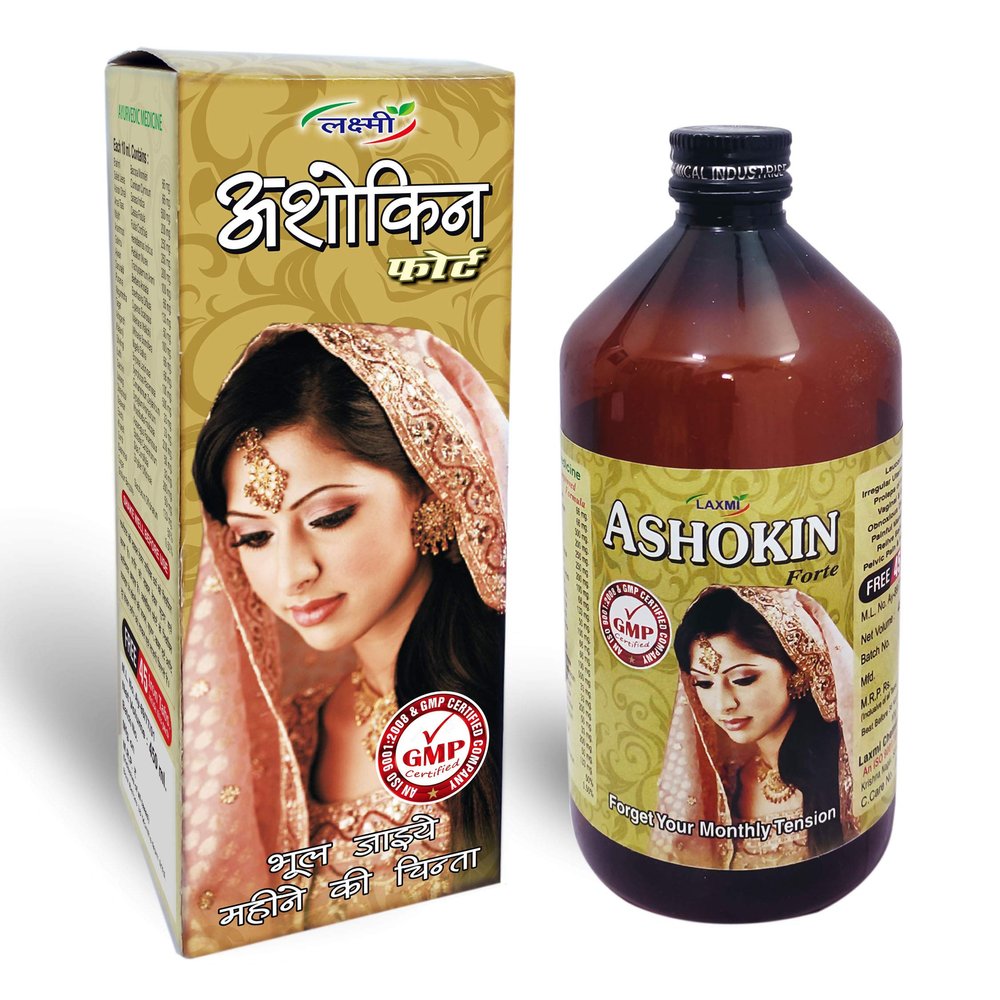 Laxmi Ashokin Fort For Women's Health(Period Cramps,Mood Swings,Feminine Pain Relief)450Ml Syrup