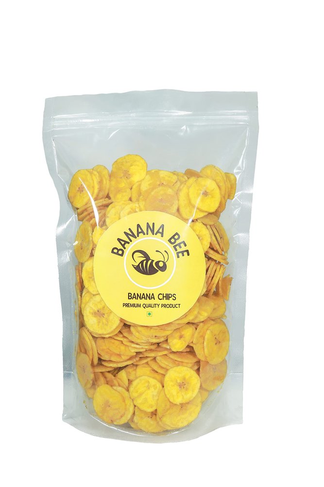 Bananabee Crunchy Premium Kerala Banana Chips Fried in Coconut Oil, 1Kg