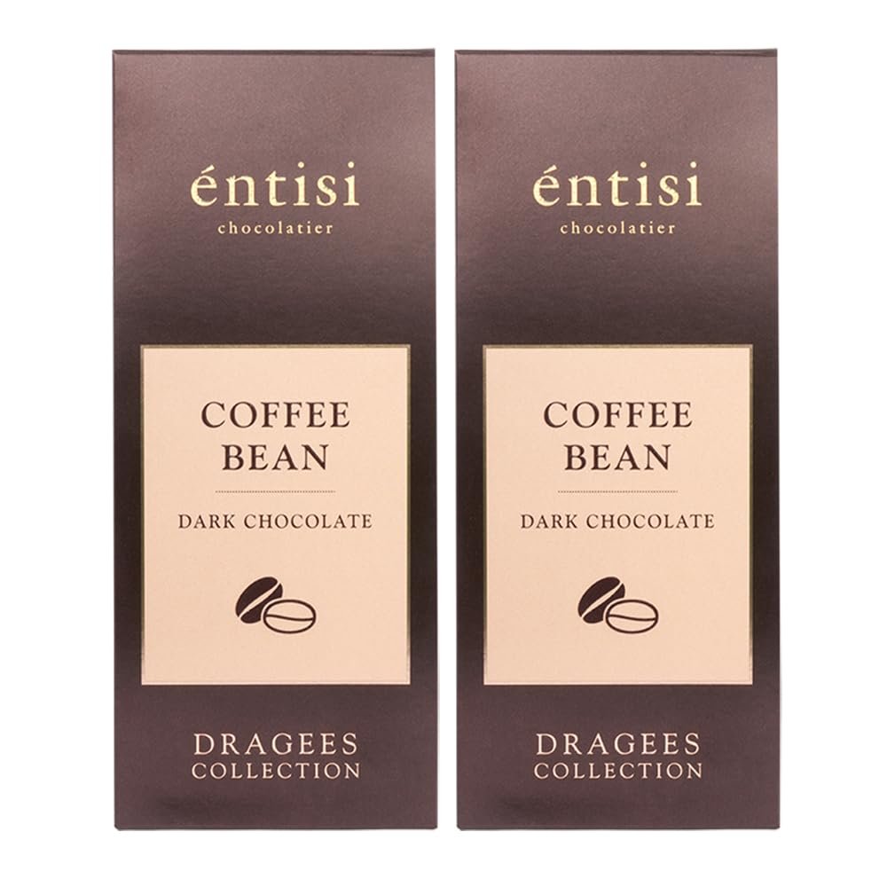 Entisi Coffee Beans Coated with Chocolate Dragees Collection - (50g Each, Pack of 2)