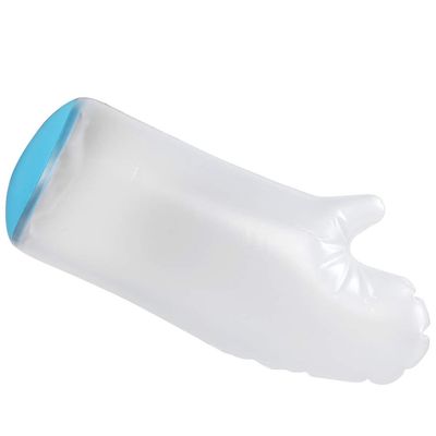 Protective bath cover, washable bath set, blue elastic PVC waterproof diving material for adult hand for broken hand injury(Adult palm)