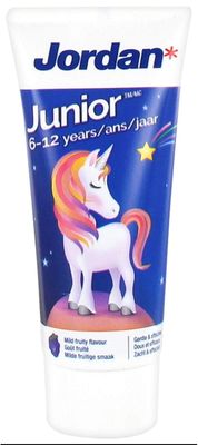 Jordan Step 2 Kids Toothpaste 6-12 Years Permanent Teeth is a Gentle Tasting Toothpaste That Kids Will Love - 50ml (6-12 Years - #2 Unicorn)