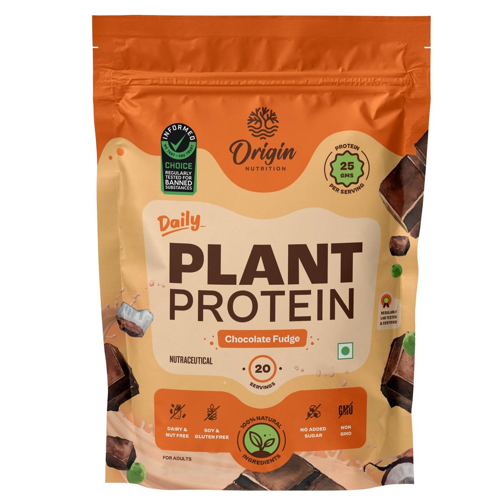 Origin Nutrition 100% Natural Plant Based Protein Powder, Ranked Best Vegan Protein by Independent Scientific Research, European Pea Protein Isolate & Pumpkin Seed, Easy to Digest Chocolate Flavour with 25g Plant Based Protein 20 Servings,810g