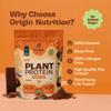 Origin Nutrition 100% Natural Plant Based Protein Powder, Ranked Best Vegan Protein by Independent Scientific Research, European Pea Protein Isolate & Pumpkin Seed, Easy to Digest Chocolate Flavour with 25g Plant Based Protein 20 Servings,810g view 4